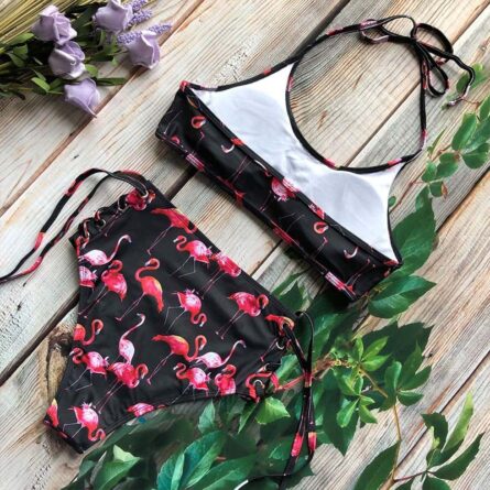 Beach Life High Waist Halter Bikini Set - Image 36