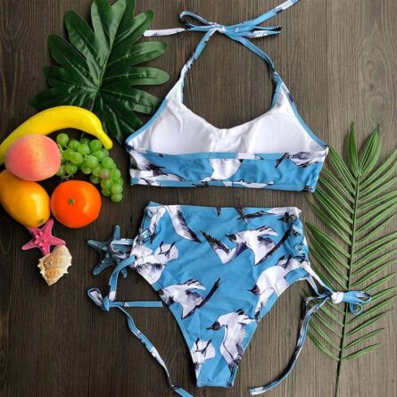 Beach Life High Waist Halter Bikini Set - Image 6