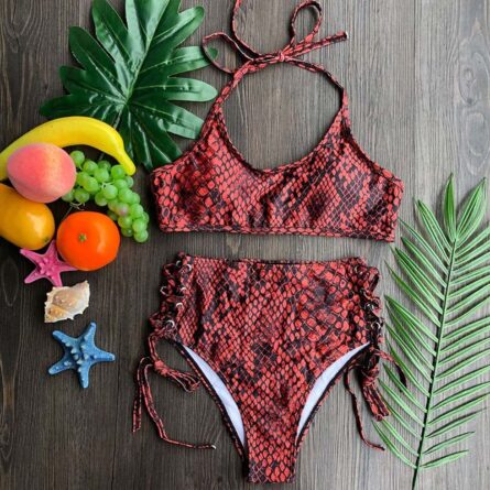 Beach Life High Waist Halter Bikini Set - Image 7