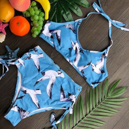 Beach Life High Waist Halter Bikini Set - Image 56