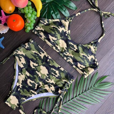 Beach Life High Waist Halter Bikini Set - Image 48