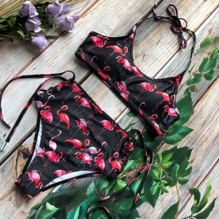 Beach Life High Waist Halter Bikini Set - Image 45