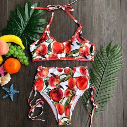 Beach Life High Waist Halter Bikini Set - Image 5