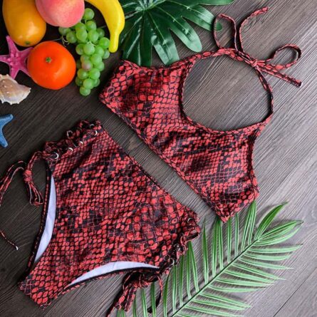 Beach Life High Waist Halter Bikini Set - Image 34