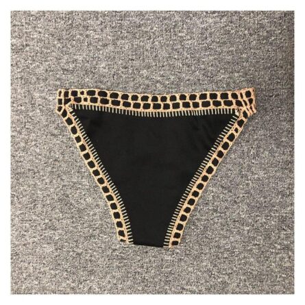 Bestselling! Sexy Neoprene Crochet Black Bikini Set - Image 6