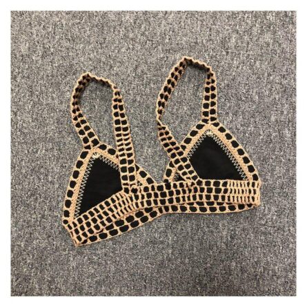 Bestselling! Sexy Neoprene Crochet Black Bikini Set - Image 10