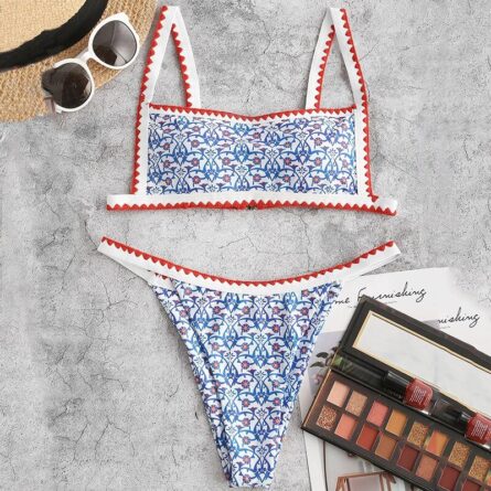 Blue Dreams Bandeau Bikini - Image 2