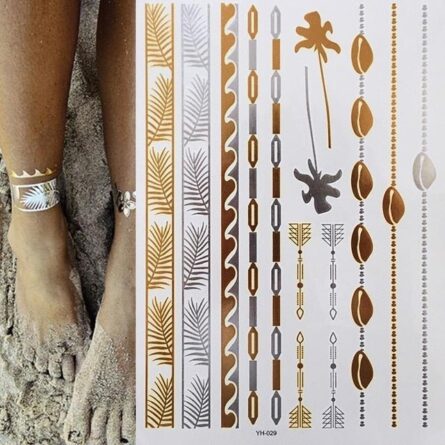 Boho Bohemian Dreams Stunning Metallic Waterproof Temporary Tattoos – Bild 8