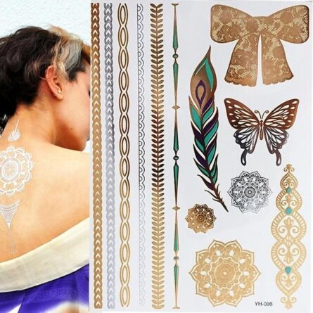 Boho Bohemian Dreams Stunning Metallic Waterproof Temporary Tattoos – Bild 14