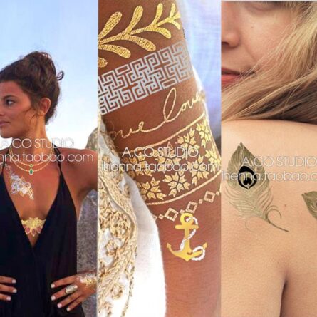 Boho Bohemian Dreams Stunning Metallic Waterproof Temporary Tattoos – Bild 5