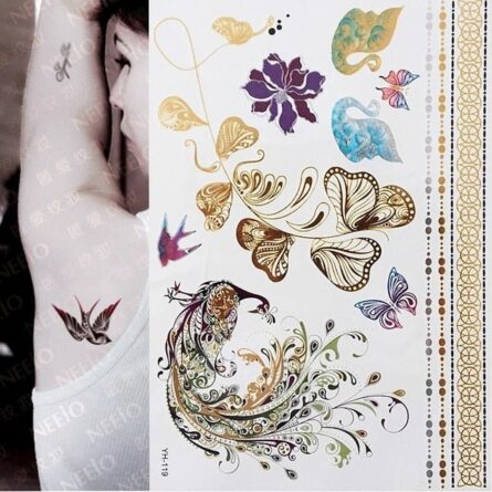 Boho Bohemian Dreams Stunning Metallic Waterproof Temporary Tattoos – Bild 24