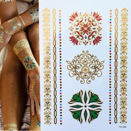 Boho Bohemian Dreams Stunning Metallic Waterproof Temporary Tattoos – Bild 17