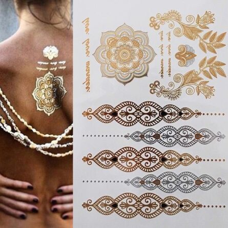 Boho Bohemian Dreams Stunning Metallic Waterproof Temporary Tattoos – Bild 15