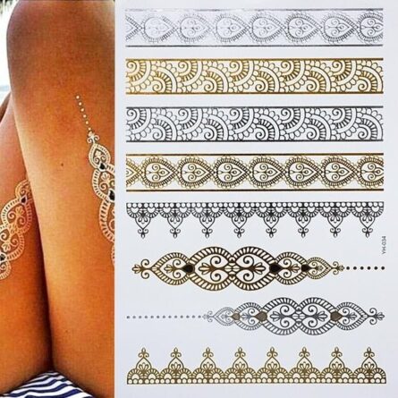 Boho Bohemian Dreams Stunning Metallic Waterproof Temporary Tattoos – Bild 12