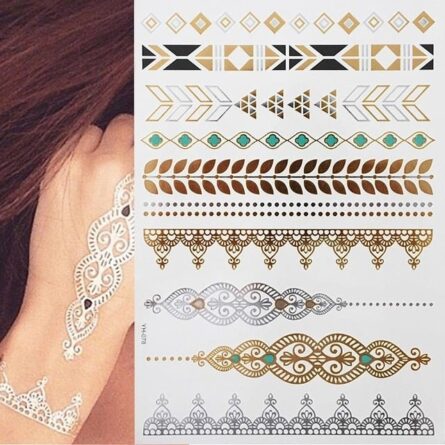 Boho Bohemian Dreams Stunning Metallic Waterproof Temporary Tattoos – Bild 23