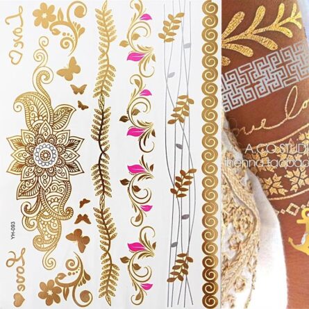 Boho Bohemian Dreams Stunning Metallic Waterproof Temporary Tattoos – Bild 4