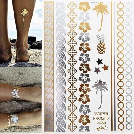 Boho Bohemian Dreams Stunning Metallic Waterproof Temporary Tattoos – Bild 10