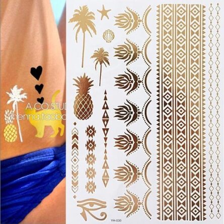 Boho Bohemian Dreams Stunning Metallic Waterproof Temporary Tattoos – Bild 30