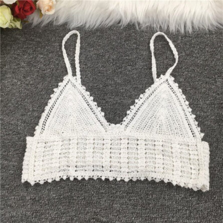 Boho Bohemian Summer Crochet Top Bikini Top Built in Bra – Bild 28