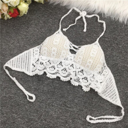Boho Bohemian Summer Crochet Top Bikini Top Built in Bra – Bild 9