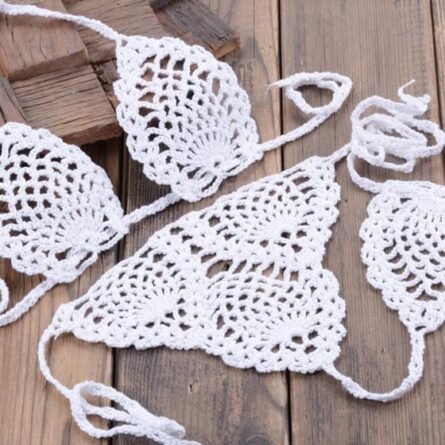 Boho Bliss Handmade Crochet Micro Thong Bikini Set - Image 2
