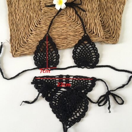 Boho Bliss Handmade Crochet Micro Thong Bikini Set - Image 18