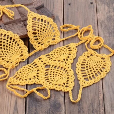 Boho Bliss Handmade Crochet Micro Thong Bikini Set - Image 9