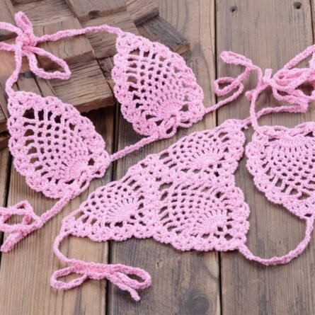 Boho Bliss Handmade Crochet Micro Thong Bikini Set - Image 10