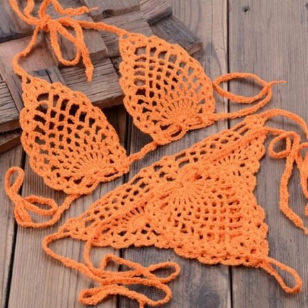 Boho Bliss Handmade Crochet Micro Thong Bikini Set - Image 8