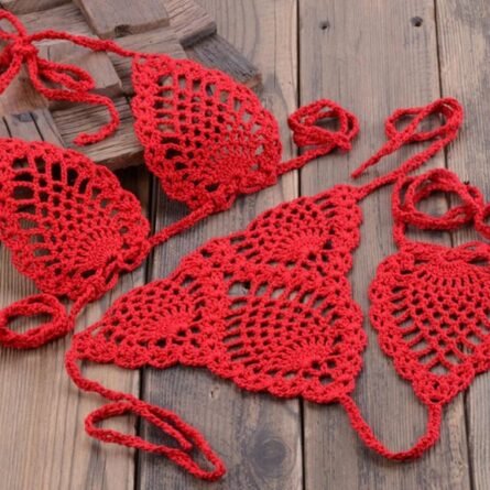 Boho Bliss Handmade Crochet Micro Thong Bikini Set - Image 22