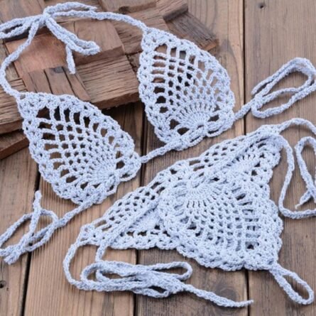 Boho Bliss Handmade Crochet Micro Thong Bikini Set - Image 5