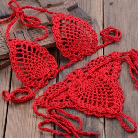 Boho Bliss Handmade Crochet Micro Thong Bikini Set - Image 19