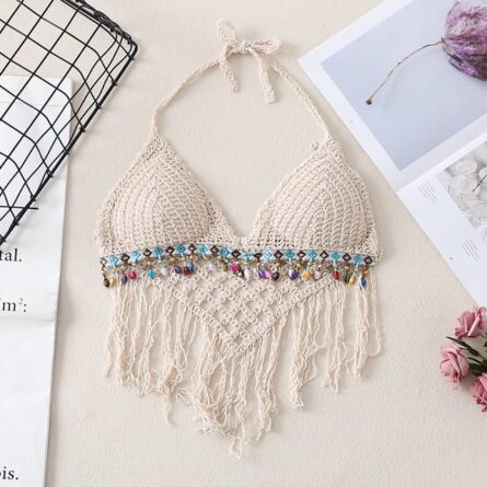Boho Tassel Sexy Crochet Bikini Top - Image 5