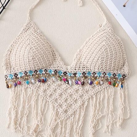 Boho Tassel Sexy Crochet Bikini Top - Image 28
