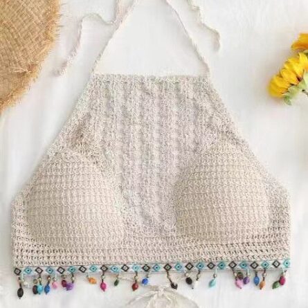 Boho Tassel Sexy Crochet Bikini Top - Image 25