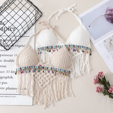 Boho Tassel Sexy Crochet Bikini Top - Image 39