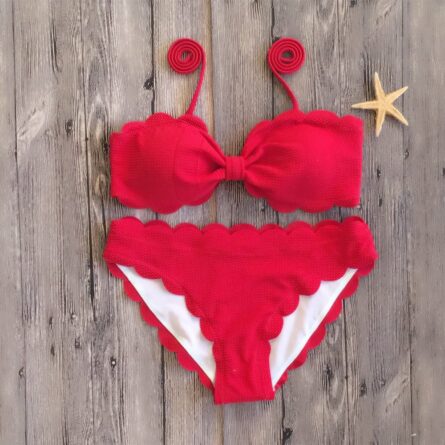 Darcy Push Up Bikinis Swimsuit Scalloped Bikini – Bild 11