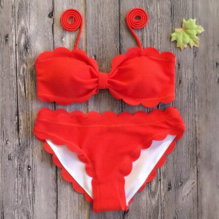 Darcy Push Up Bikinis Swimsuit Scalloped Bikini – Bild 17