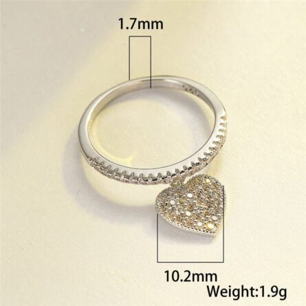 Diana Heart Pendant Ring – Bild 4
