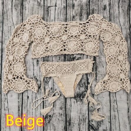 Elle Crochet Bikini Set Crochet Beach Top - Image 9