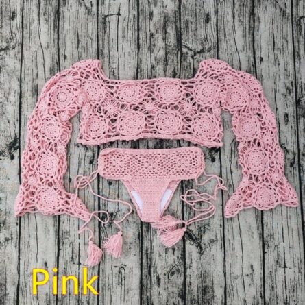 Elle Crochet Bikini Set Crochet Beach Top - Image 10