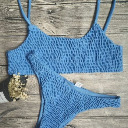 Elle Ruffled Crochet Sexy Bikini Set - Image 9
