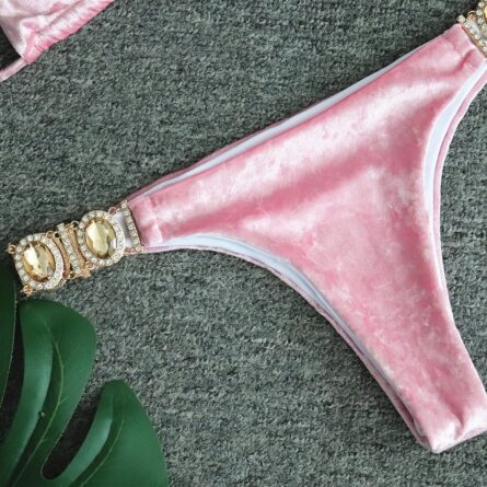 Emilia Bling Diamond Pink Blue Bikini - Image 6