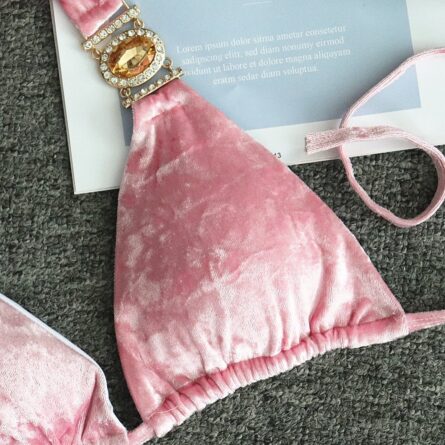 Emilia Bling Diamond Pink Blue Bikini - Image 4