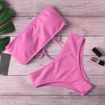 Estelle High Waist Strapless Bandeau Sexy Bikini – Bild 12