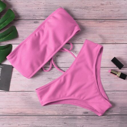 Estelle High Waist Strapless Bandeau Sexy Bikini – Bild 3