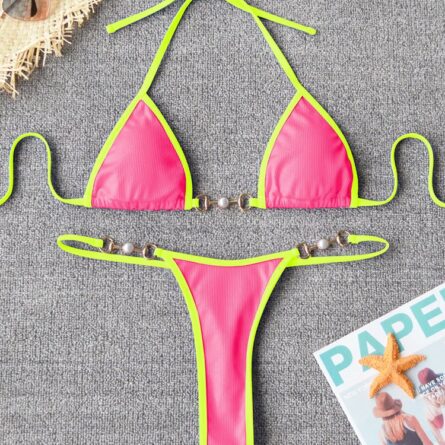 Sunset and Swim Sexy Micro Brazilian Thong Bikini - Image 35