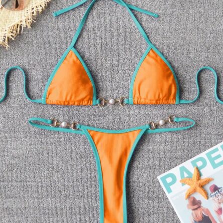 Sunset and Swim Sexy Micro Brazilian Thong Bikini - Image 30