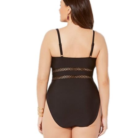 Eva Plus Size Slimming Waist Design Swimsuit - Image 3