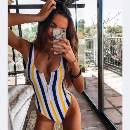 Gianna Zip Up One Piece Swimsuit – Bild 4